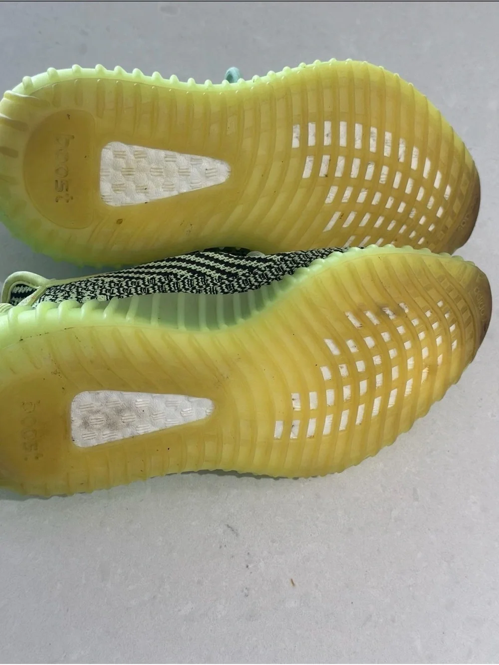 adidas Kids Neon Lime/Black Knit Low-Top Sneakers